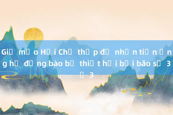 Giả mạo Hội Chữ thập đỏ nhận tiền ủng hộ đồng bào bị thiệt hại bởi bão số 3