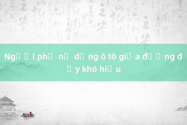 Người phụ nữ dừng ô tô giữa đường đầy khó hiểu