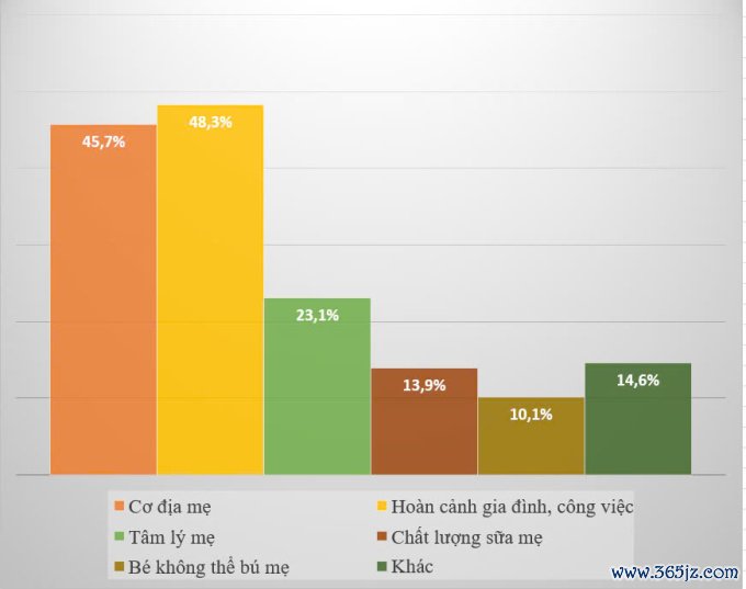 Kết quả trả lời câu hỏi Những trở ngại nào khiến bạn không thể nuôi con 100% bằng sữa mẹ? thuộc khảo sát Nuôi con bằng sữa mẹ do VnExpress và Vinamilk phối hợp thực hiện. Đồ họa: Phương Nhung